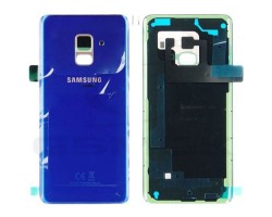 Hátlap Samsung Galaxy A8 (2018) SM-A530F ragasztóval akkufedél (kamera plexi) Gh82-15551D kék